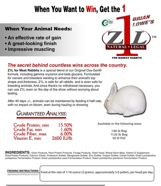 Z1L for Market Rabbits