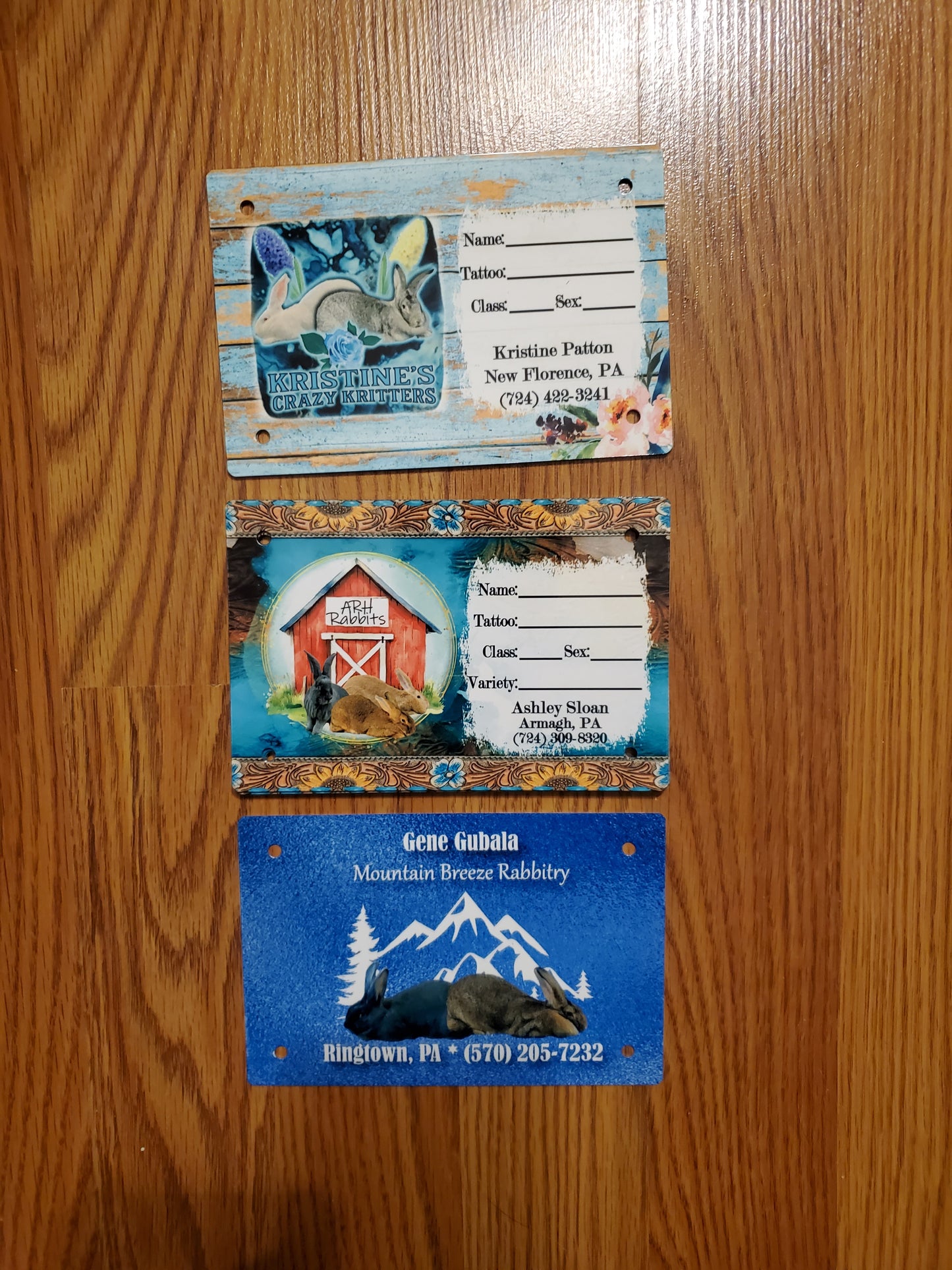 Custom Metal Cage Tags