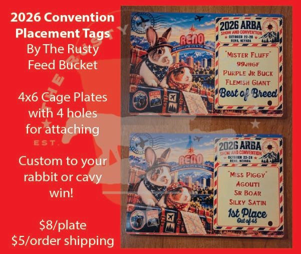 2026 ARBA Convention Placement Tag
