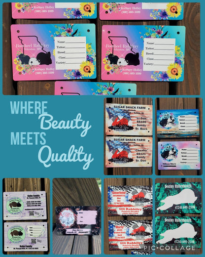 Custom Metal Cage Tags