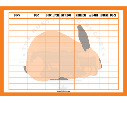 Rabbit Breeding Chart - Californian