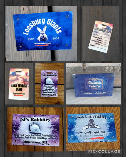 Custom Metal Cage Tags