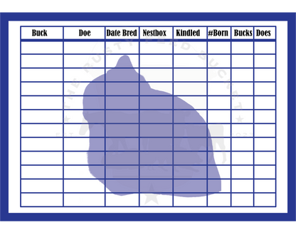 Rabbit Breeding Chart - Netherland Dwarf